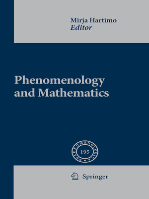 cover image of Phenomenology and Mathematics